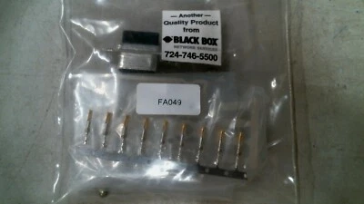 BLACK BOX FA049 FEMALE CONNECTOR KIT RS-232 SHELL DB9 CRIMP PINS -FREE SHIP - Image 1 of 2
