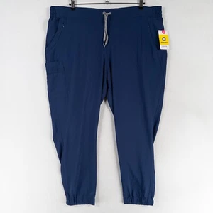 Wonderwink Renew Jogger Scrub Pants Womens True Plus Fit 3X Navy Blue New - Picture 1 of 9