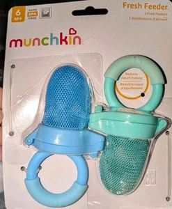 Munchkin Baby Feeder for Fresh Food and Fruit, 2 Pack, Blue/Mint - Picture 1 of 1