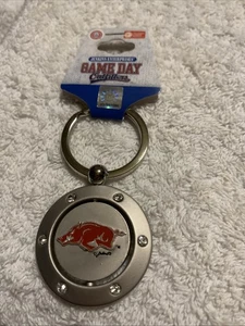 NCAA Arkansas Razorbacks Metal Rhinestones 3D Key Chain 3.25" - Picture 1 of 2