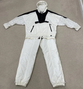 Skyr Windbreaker Jacke mit Hose Set Damen Größe 10 gepunktet Vintage 90er - Bild 1 von 16