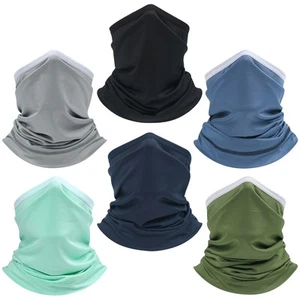 Neck Gaiter Face Cover Scarf UV Protection Breathable Thin Bandana for Men Women - Picture 1 of 19