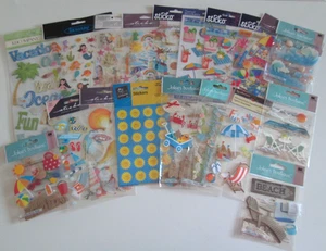 20 NIP Random BEACH VACATION STICKERS Sticko Jolee's K & C Sticker King more #28 - Picture 1 of 4