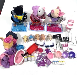 Teetasse Schweinchen Wurf 9 Figuren Lot Denim Prinzessin Schneeflocke Babys Zubehör - Bild 1 von 12