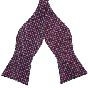 Daniel Cremieux Wine Purple 100% Silk Self Tie Bow Tie - Imagen 1 de 5