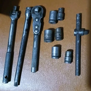 Vint. CRAFTSMAN 5 1/8" H-Kreis 1/4-Antrieb Ratsche 1940er Lot von 10 Stück - Bild 1 von 23
