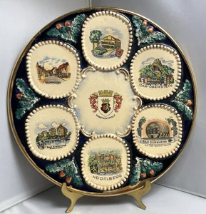 VTG West Germany Ramstein Pfalz Souvenir Plate 9.5" Heidelberg Kaiserslautern - Picture 1 of 13