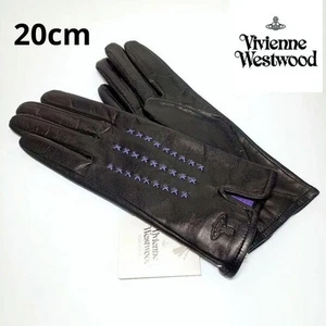 New Vivienne Westwood Gloves Leather Genuine Leather Black 20cm - Picture 1 of 5