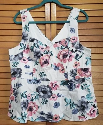 Torrid Size 1 Sateen Peplum Top - Image 1 of 4