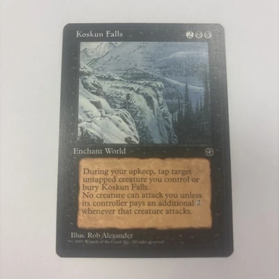 Koskun Falls LP MTG Homelands Rare Enchant World Rob Alexander Stop Attacks - Image 1 of 4