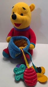 Vintage 1996 Winnie the Pooh Pjs Holding Honey Pot with Baby Toys Mattel Plush - Picture 1 of 1