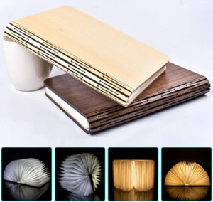 LED Luz Nocturna Plegable Libro Luz USB Recargable Lámpara de Mesa Libros Luz Nocturna - Imagen 1 de 10
