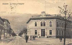 341) CARTOLINA ROVERETO POSTE E TELEGRAFO ANIMATA VIGGIATA 1919 TRENTO - Picture 1 of 2