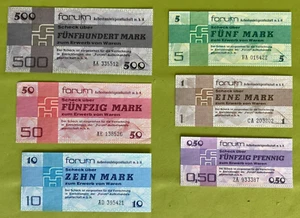 Colección RDA Intershop dinero cheque de foro billetes billetes 1979 - Imagen 1 de 6