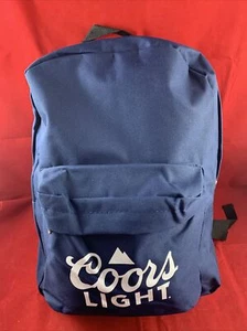 Borsa da viaggio New Coors birra leggera blu navy logo bianco tasca cerniera escursione libro - Foto 1 di 5