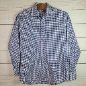 Robert Graham Boys Blue White Long Sleeve Button Up Shirt Sz XL 18-20 - Picture 1 of 9
