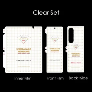 3 IN 1 Screen Protector Cover For SAMSUNG Galaxy Z Fold 3 4 5-TPU FILM Hydrogel - Picture 1 of 6