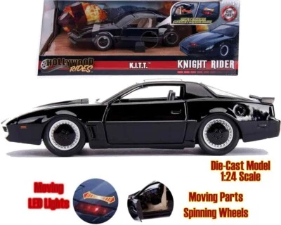 Knight Rider - K.I.T.T. 1982 Pontiac Trans Am 1:24 Die-Cast Model With Lights. - Immagine 1 di 4