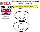 MERA  Replacement Belts for Sony Cassette Deck TC-WR681 TCWR681 TC WR681  SK007