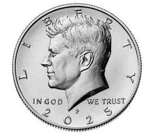 2025-P&D Kennedy Half Dollar 2 coins Set - GEM BU - US Mint Rolls - Picture 1 of 2