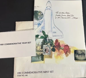 USPS 1981 Commemorative Mint Set Folder And Stamps - Picture 1 of 8