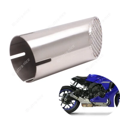 Sistema de escape mini silenciador plateado deslizable para Yamaha YZF R1 R1M 2015-2025 Foto 1 de 4