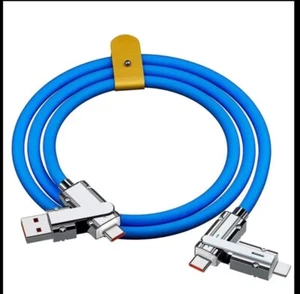 Charging Cable & Data Cord For iPhone Samsung 4 in 1 Fast Shipping US Seller - Picture 1 of 11
