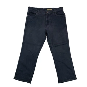 Wrangler Grey Denim Texas Stretch Straight Leg Jeans Men's Size Fits W36 L26 - Picture 1 of 13