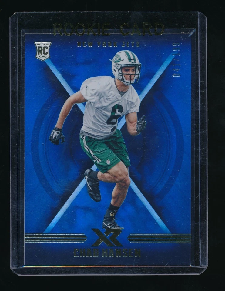 CHAD HANSEN 2017 PANINI XR BLUE #103 RC 041/199 *NEW YORK JETS* - Image 1 of 1