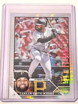 2023 Topps Chrome Prism Refractors #67 Canaan Smith-Njigba RC Pittsburgh Pirates - Image 1 of 2