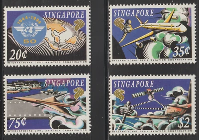 (S180)MALAYSIA SINGAPORE 1994 INTER. CIVIL AVIATION  ORG SET 4V MNH. FV S$ 3.30 - Image 1 of 2