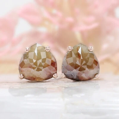 Pendiente color amarillo pera marrón 14K rosa blanco amarillo pendiente KDN6993 Foto 1 de 4