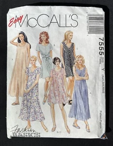 McCall's 7555 Misses Dresses Easy Fashion Basics 1995 Pattern size XS-S-M Cut - Bild 1 von 2