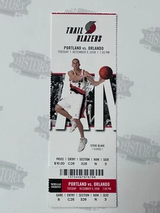 2008 Orlando Magic at Portland Trail Blazers Ticket 12/9/08 - Picture 1 of 1