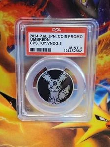 Pokemon Umbreon 2024 Japanese Capsule Vending Vol. 5 Graded Coin PSA 9 - Imagen 1 de 2