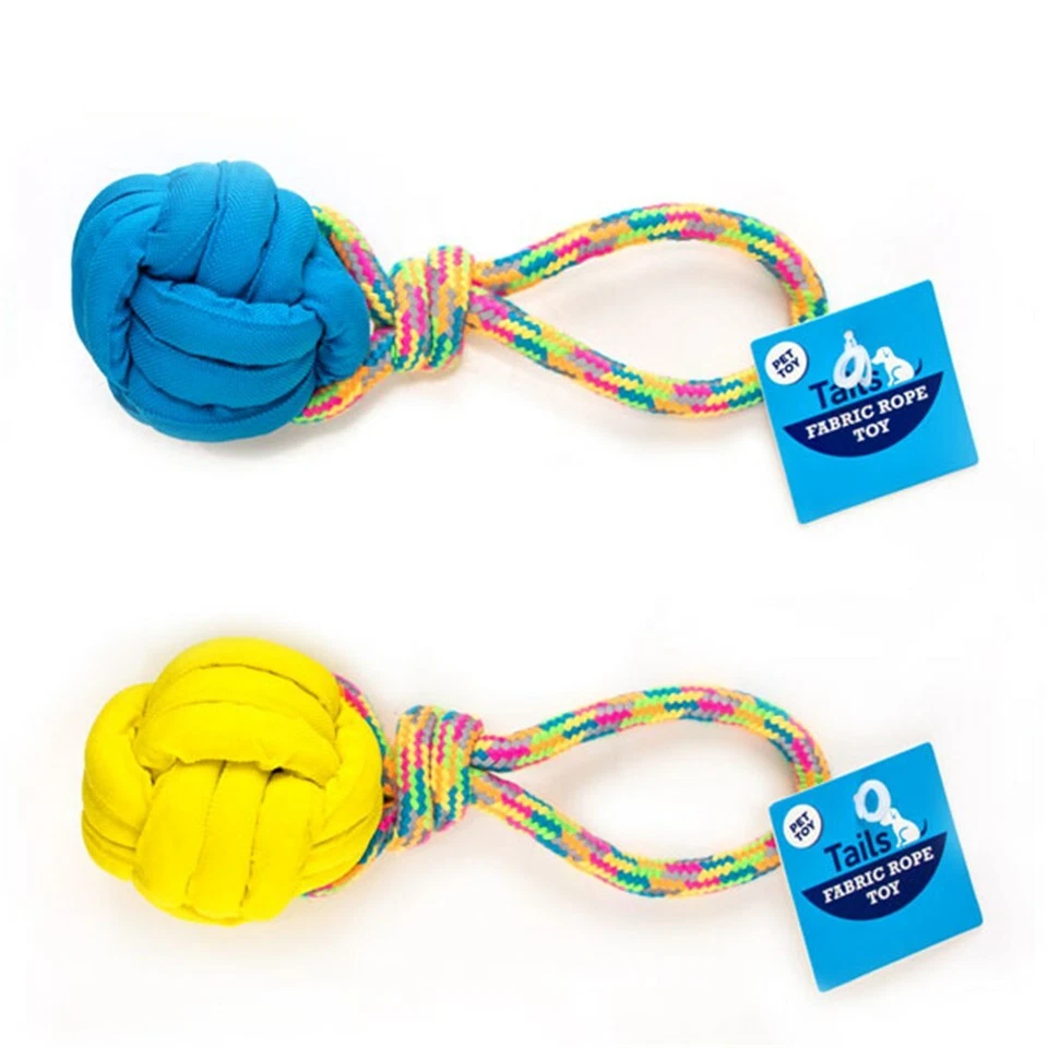 Dog Toy Ball 26cm Tough Quality Pet Toys Chew Chewing Quality Rope Strong Fabric - Image 1 of 1