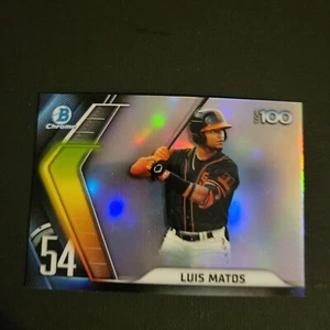 Luis Matos REFRACTOR TOP 100 2022 Bowman BTP-54 San Francisco Giants A5 - Picture 1 of 2