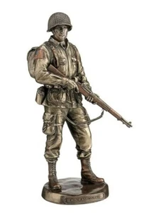 GI SOLDAT AMERICAIN FACON BRONZE STATUE SCULPTURE - Imagen 1 de 1