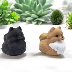 Figurine Anatra Pomerania - Marrone/Bianco o Nero | Decorazione Jeep Cruise Stampata in 3D - Foto 1 di 5