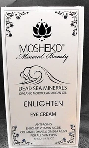 MOSHEKO DEAD SEA MINERALS ARGAN OIL ENLIGHTEN EYE CREAM ANTI-AGING NEW - Picture 1 of 2