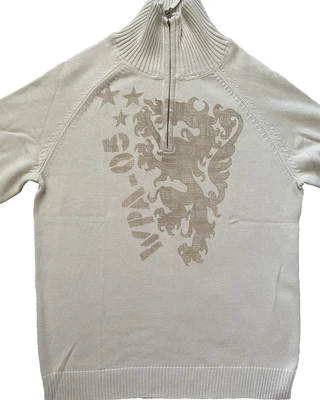 Guess Men's Mock collar Quarter-Zip Cotton Sweater size S - Image 1 of 4