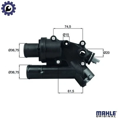 THERMOSTAT COOLANT TH 46 83 FOR MITSUBISHI OUTLANDER/II/SUV PEUGEOT 407/SW 2.2L - Image 1 of 4