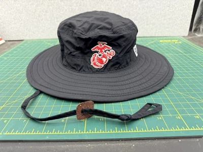 USMC Cuerpo de Marines de los Estados Unidos Negro Plegable Boonie Cubo Sombrero para el Sol por The Game Foto 1 de 4