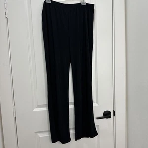Antthony  Solid Womens Black Stretch Elastic Waist Pull On Pants sz XL - Picture 1 of 11