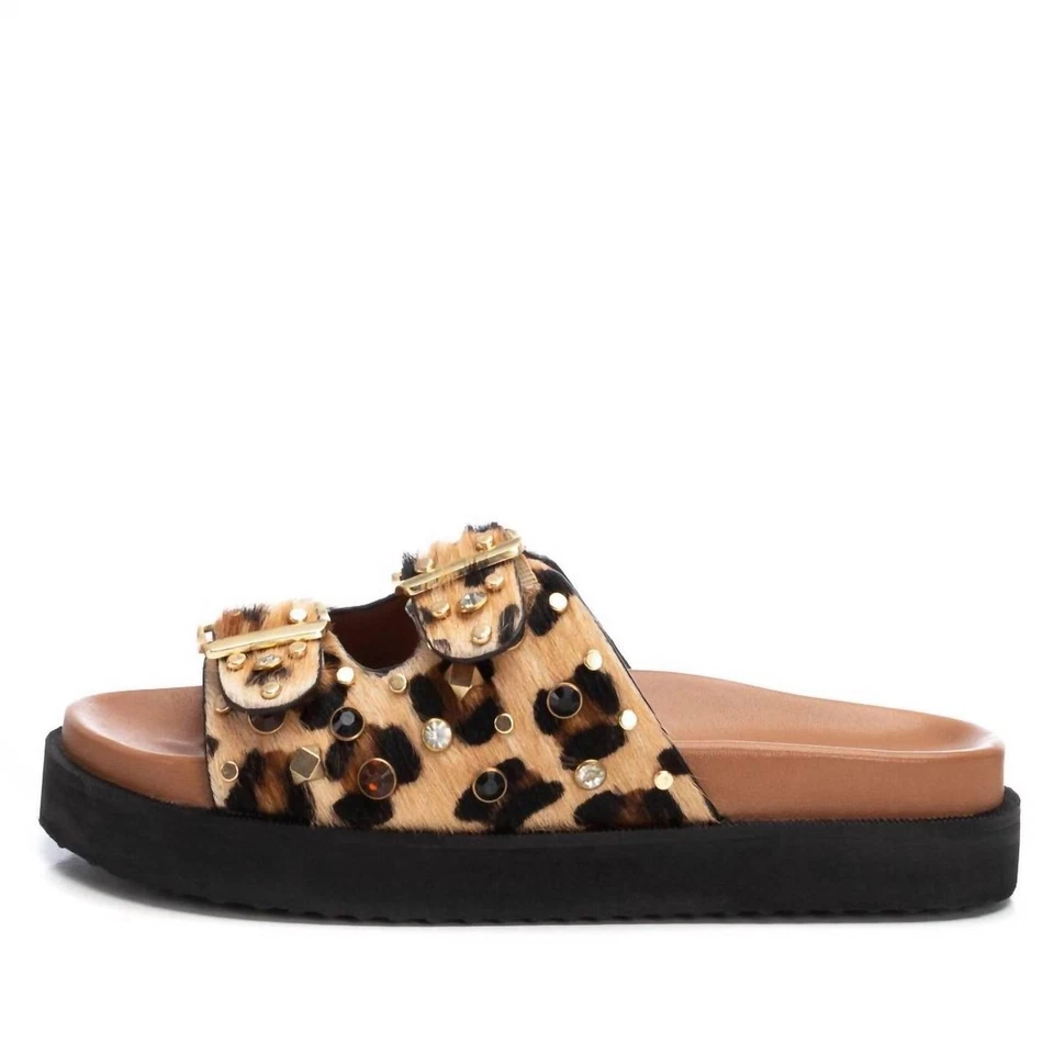 Sandalias Xti para mujer doble cubo leopardo Foto 1 de 1