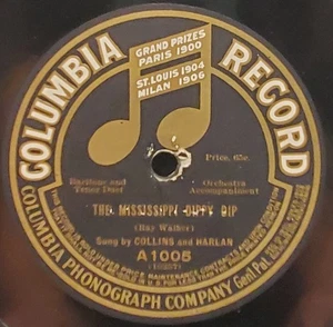 78 RPM Collins & Harlan Columbia A1006 The Mississippi Dippy Dip/Steamboat Bill - Picture 1 of 5