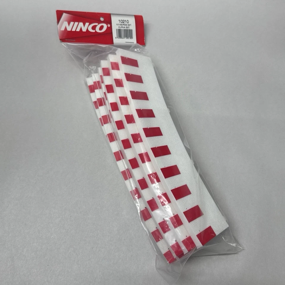 1x Ninco #10210 EXTERIOR Borde Blanco/Rojo Curva 6 piezas - NUEVO Foto 1 de 4