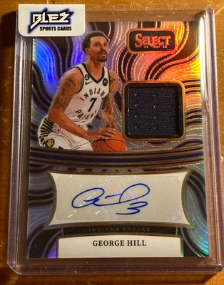 Camiseta deportiva Panini Select George Hill 2024-25 reliquia autógrafo/125 #AM-HIL Pacers Foto 1 de 2