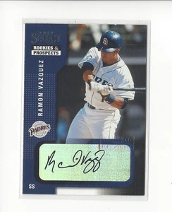 2002 Select Rookies and Prospects #80 Ramon Vazquez AUTOGRAPH Padres - Picture 1 of 2