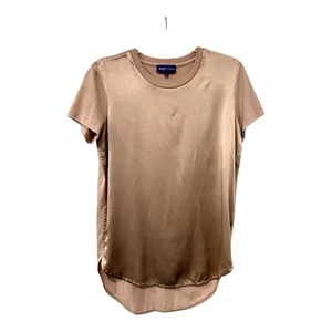 Ralph Lauren Size S 8 10 (4 6 US) Mushroom Dusky Pink Silk & Cotton Top Tshirt - Picture 1 of 24